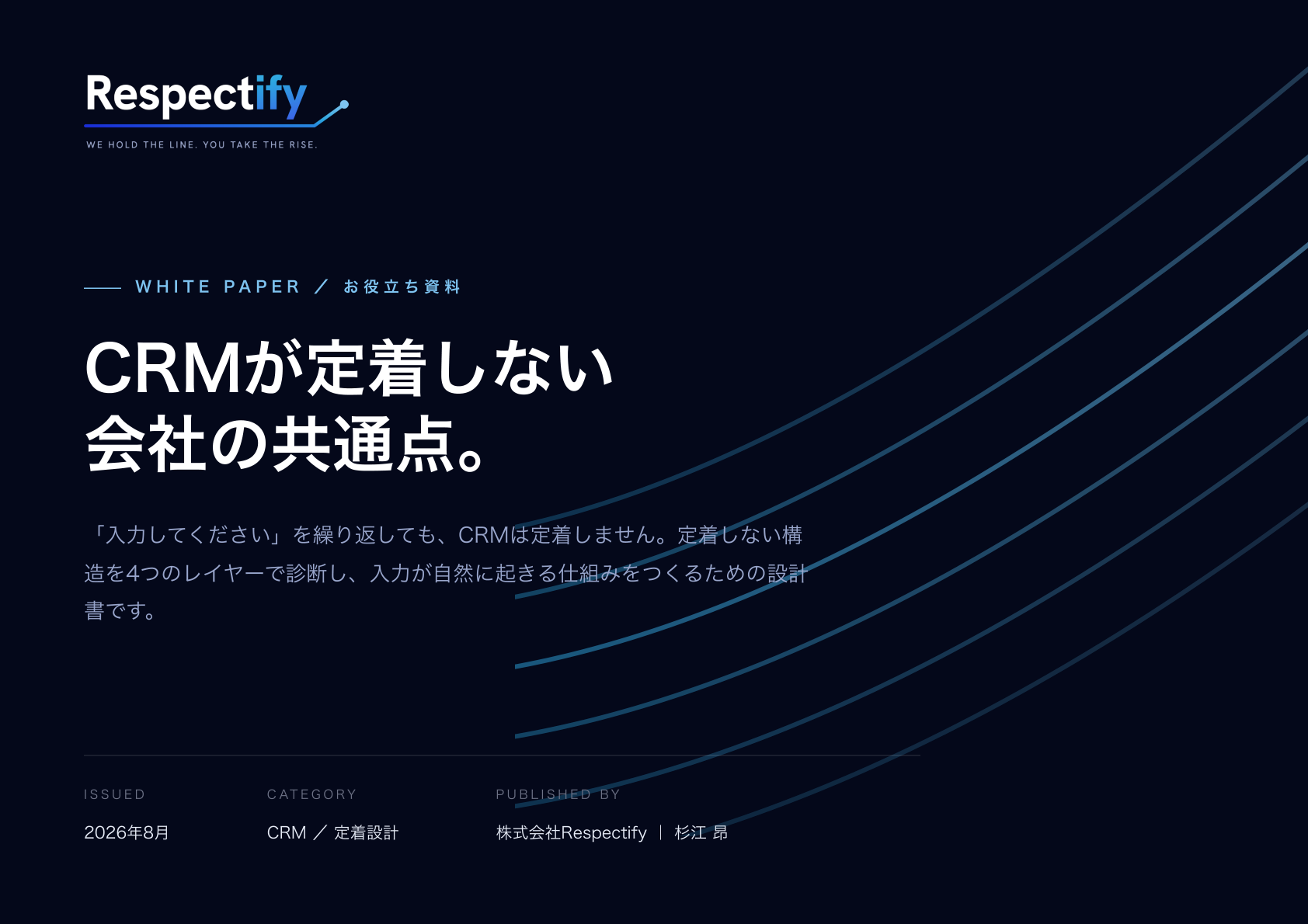 CRM定着設計書 表紙プレビュー