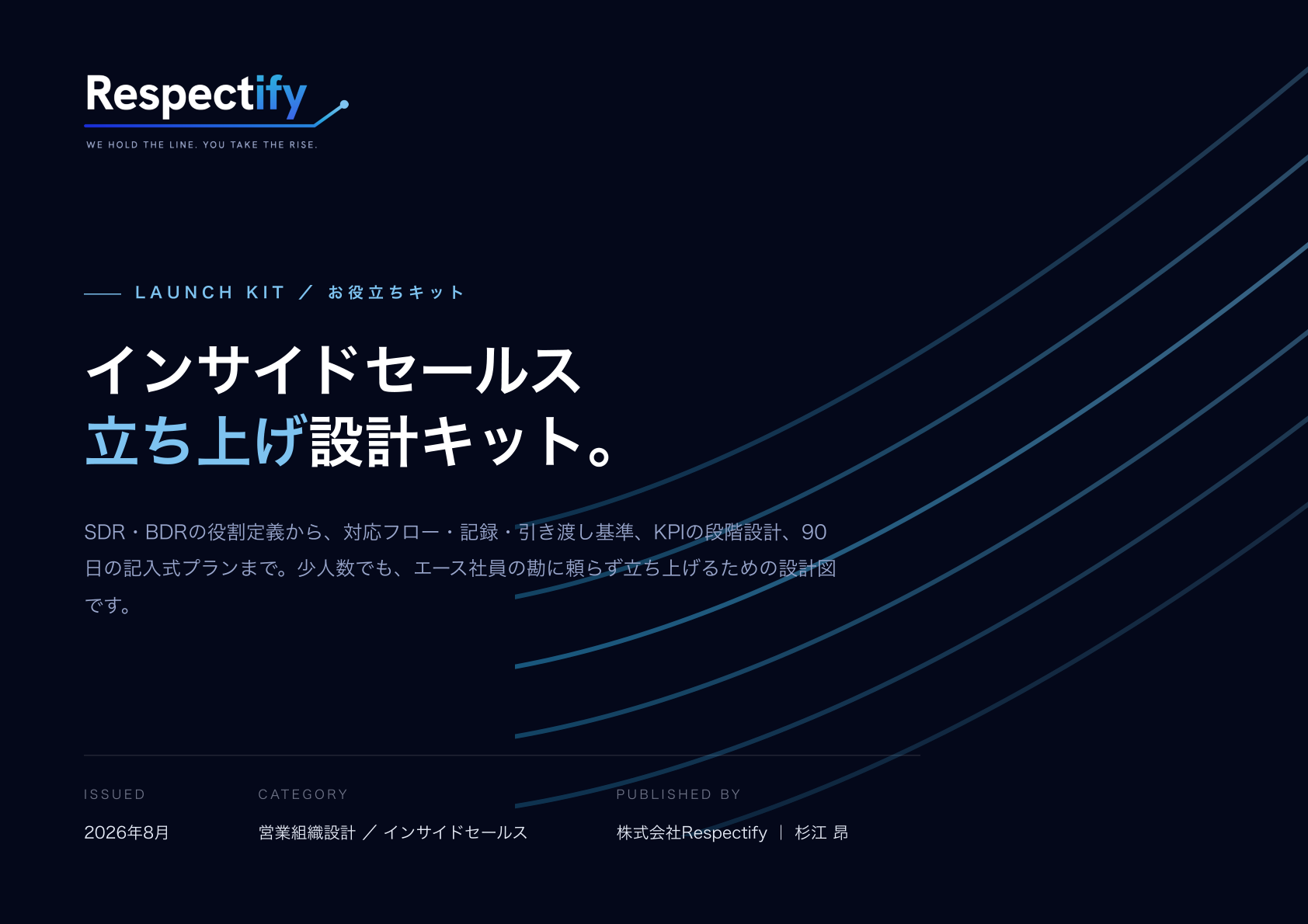 インサイドセールス立ち上げ設計キット 表紙プレビュー